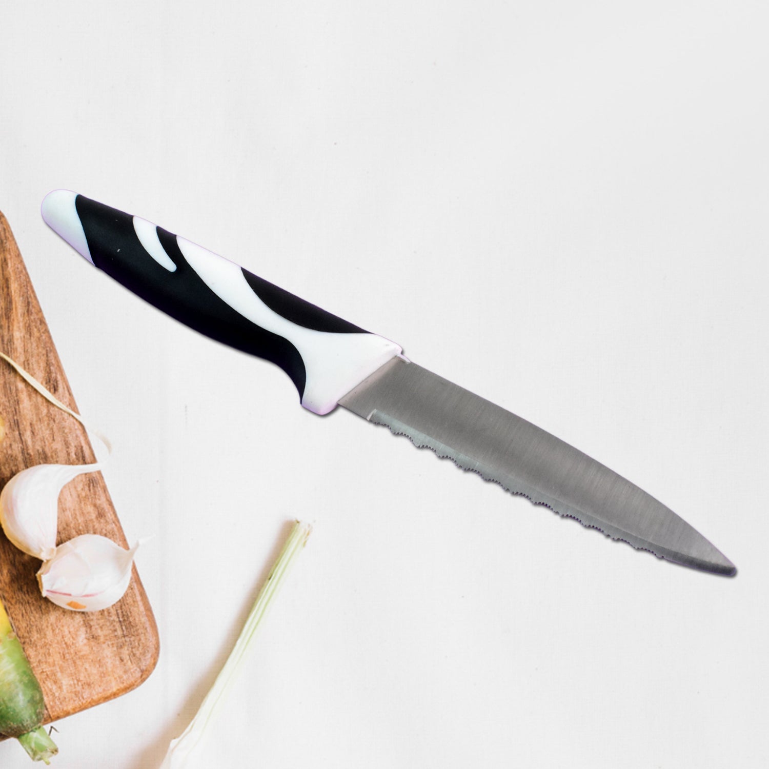 Ritu Stainless Steel Serrated Blade Zebra Kitchen Knife (1 Pc) Ritu Stainless Steel Serrated Blade Zebra Kitchen Knife (1 Pc)